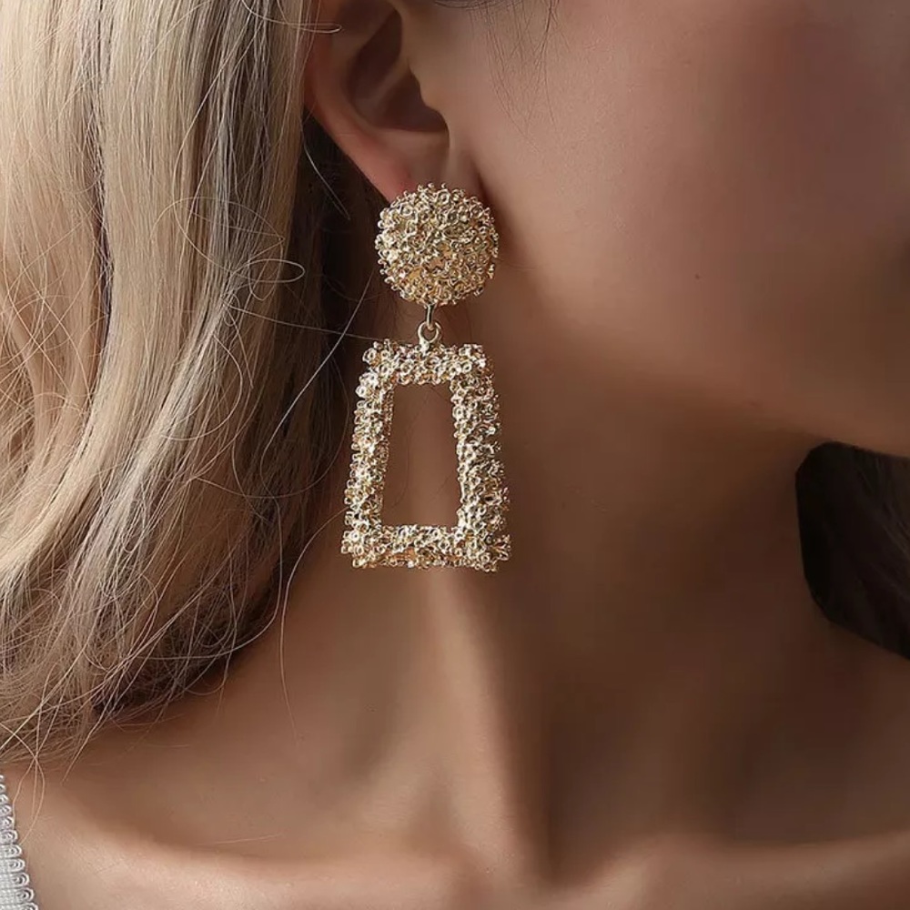 Gold Metal Earrings
